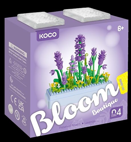 Koco Bloom Boutique Preserved Lavender Flower Collectors Toy Building 239-Piece Set