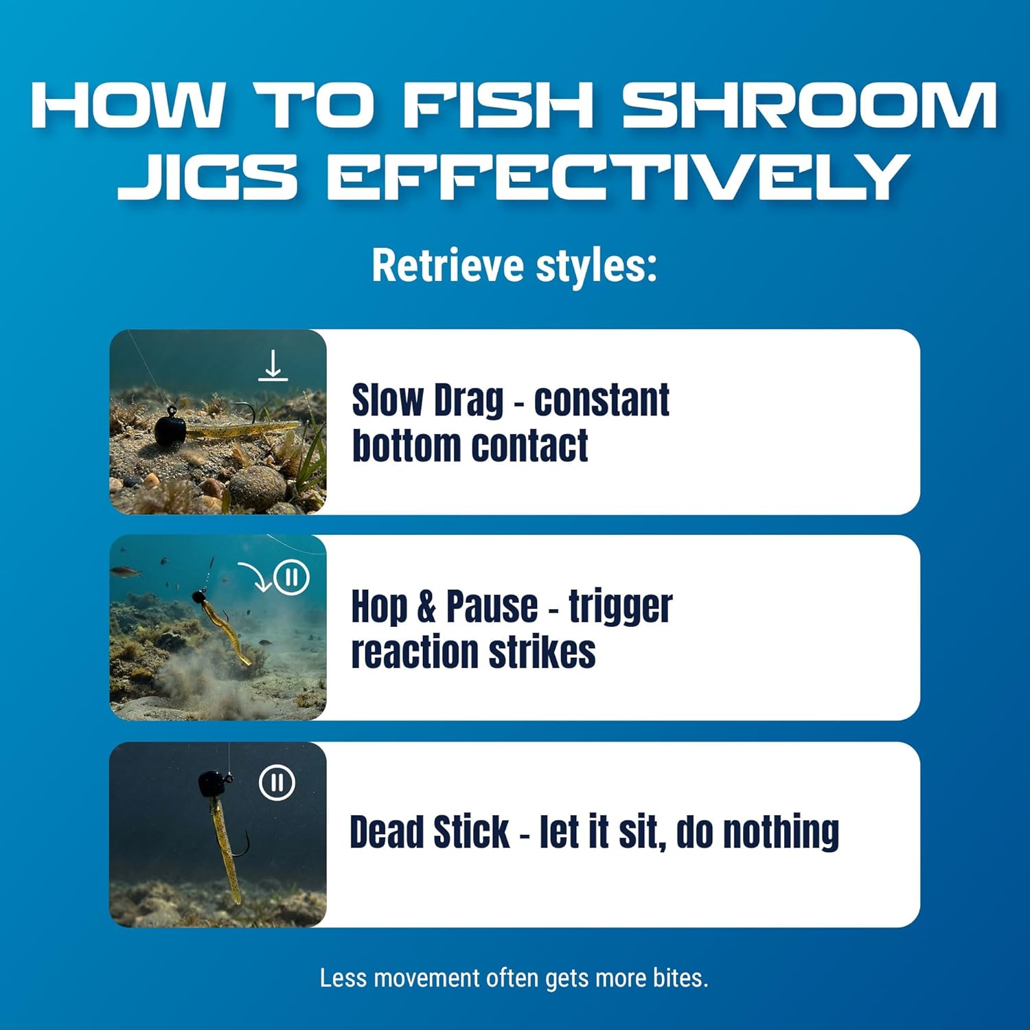 Reaction Tackle Ned Rig Jig Heads - Mushroom Jig Head Shroom jigs, Bass Fishing Lures, Fishing Tackle Finesse Jig Fishing Hooks (25-Pack Kit)