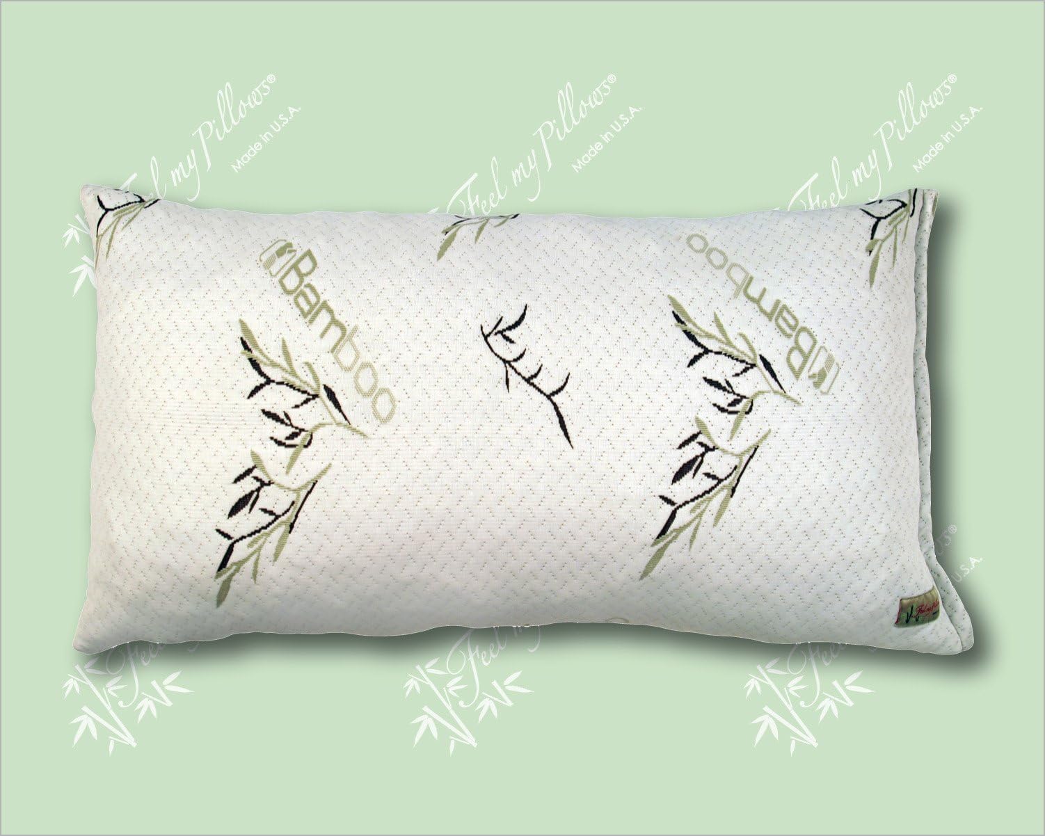 Memory Foam Pillow King Size (Shredded Memory Foam)- Bamboo, Hypoallergenic