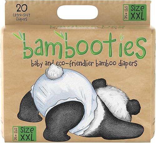 Pañales de bambú para bebés, totalmente libres de cloro para pieles sensibles para recién nacidos a XXL. Materiales a base de plantas