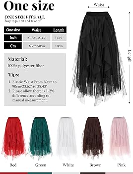 DGSHIRLDJO Tulle Skirts for Women Long High Elastic Waist Elegant