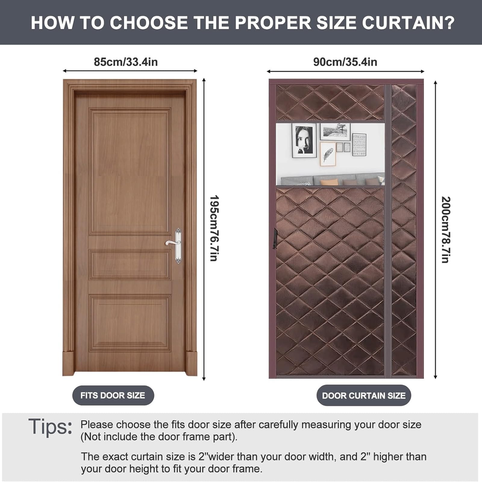 Rideau Thermique Isolant Anti Froid Porte Entrée Imperméable Anti Bruit