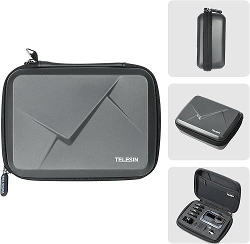 TELESIN Osmo Action 5 Pro Action 4 Action 3 Bolsa de almacenamiento portátil para DJI, funda rígida impermeable de almacenamiento de viaje, estuche