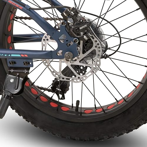 Miniatura 7 de Hiland - Bicicleta de neumáticos gruesos para niños, Shimano de 7 velocidades, freno de disco doble, 2024 pulgadas, bicicleta de montaña para niños