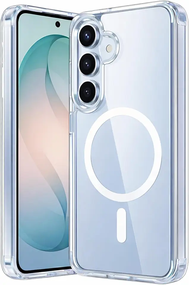 Capa Mag-Safe para Samsung [Galaxy S26] Capinha Slim Premium com [Proteção de Câmera] Magnetica Clear Case Transparente [Anti-Amarelamento], Compatível com MagSafe e Anti Impacto (6.3 Pol)