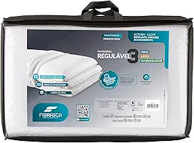 Travesseiro Regulável Visco NASA, Espuma Massageadora e Látex, Personal Mix 3, 50x70 cm, Fibrasca