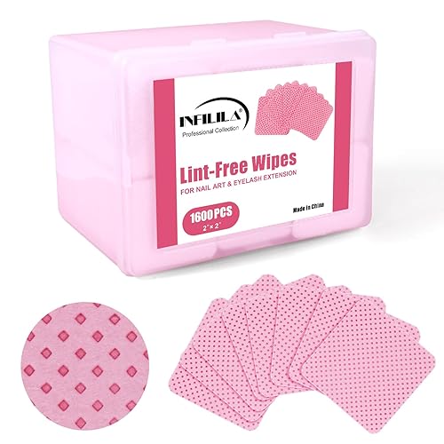 Miniatura 8 de NXJ INFILILA Toallitas de uñas sin pelusas, 1080 toallitas de uñas para uñas de gel, sin pelusas, almohadillas de limpieza de uñas de tela no