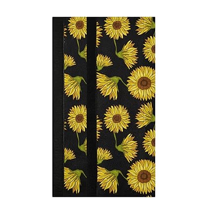 Autumn Sunflowers 2 Pcs Refrigerator Door Handle Covers Dishwashers Grill Microwave Cabinet Door Cloth Protect Kitchen Appliance Clean