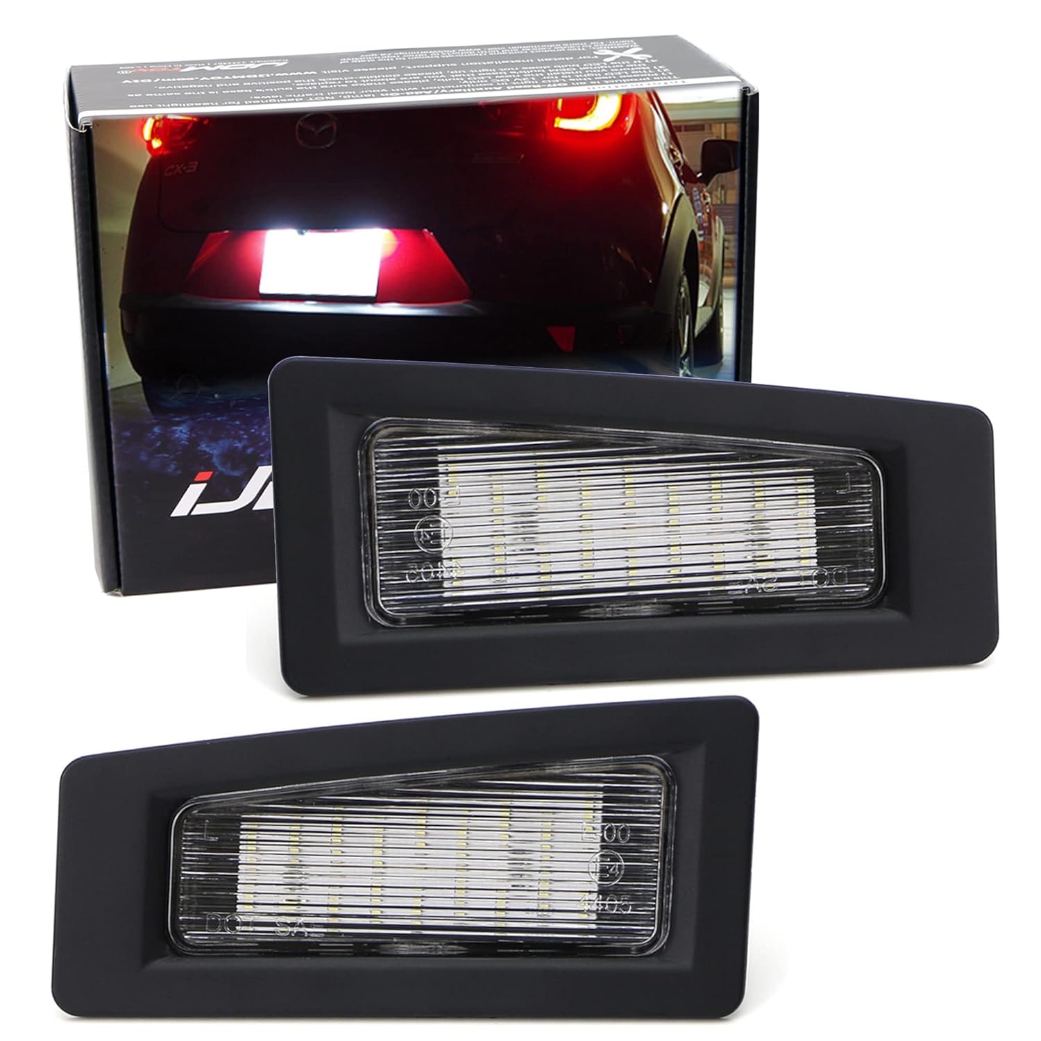 iJDMTOY Xenon White LED License Plate Lights For 20142018 Mazda3, 2016