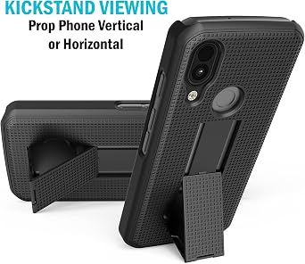 Nakedcellphone Kickstand Cover for CAT S62 Pro Phone Case - Black