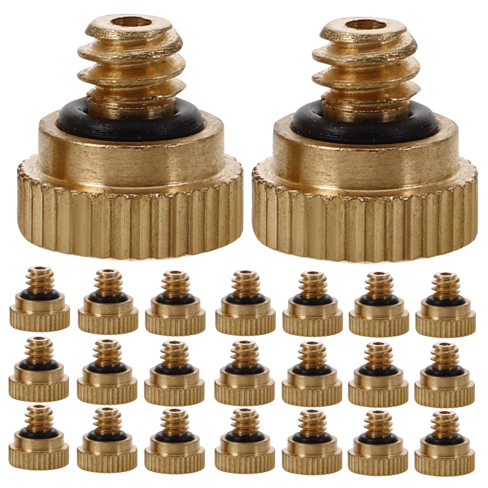 Parliky Flat Spray Nozzle Misting Nozzles Set 30pcs Brass Misting Nozzles Kit Nozzle Sprayer for Garden