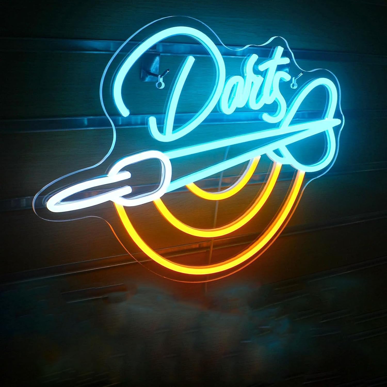 Dart Board LED Neon Sign – Game Room, Home Bar, Man Cave, and Party Decor | Aesthetic Neon Light for Beer Bars, Clubs, Living Rooms & Game Nights 16.5″ × 12.2″