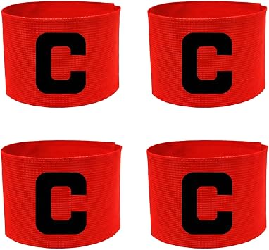 4 PCS Captain Arm Bands for Soccer,Captain Armband,Team Sport Armband,Elastic Adjustable,for Adult Youth Soccer Volleyball Team