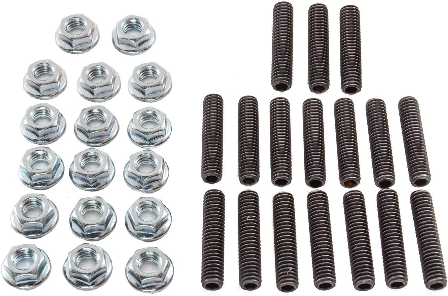 JEGS Transmission Pan Stud Kit | Fits GM/Chevy Powerglide, TH350, TH400, Chrysler 904, 727, And Ford C4 & C6 Transmissions | Includes 17 Each 5/16-18 Studs And Locking Nuts