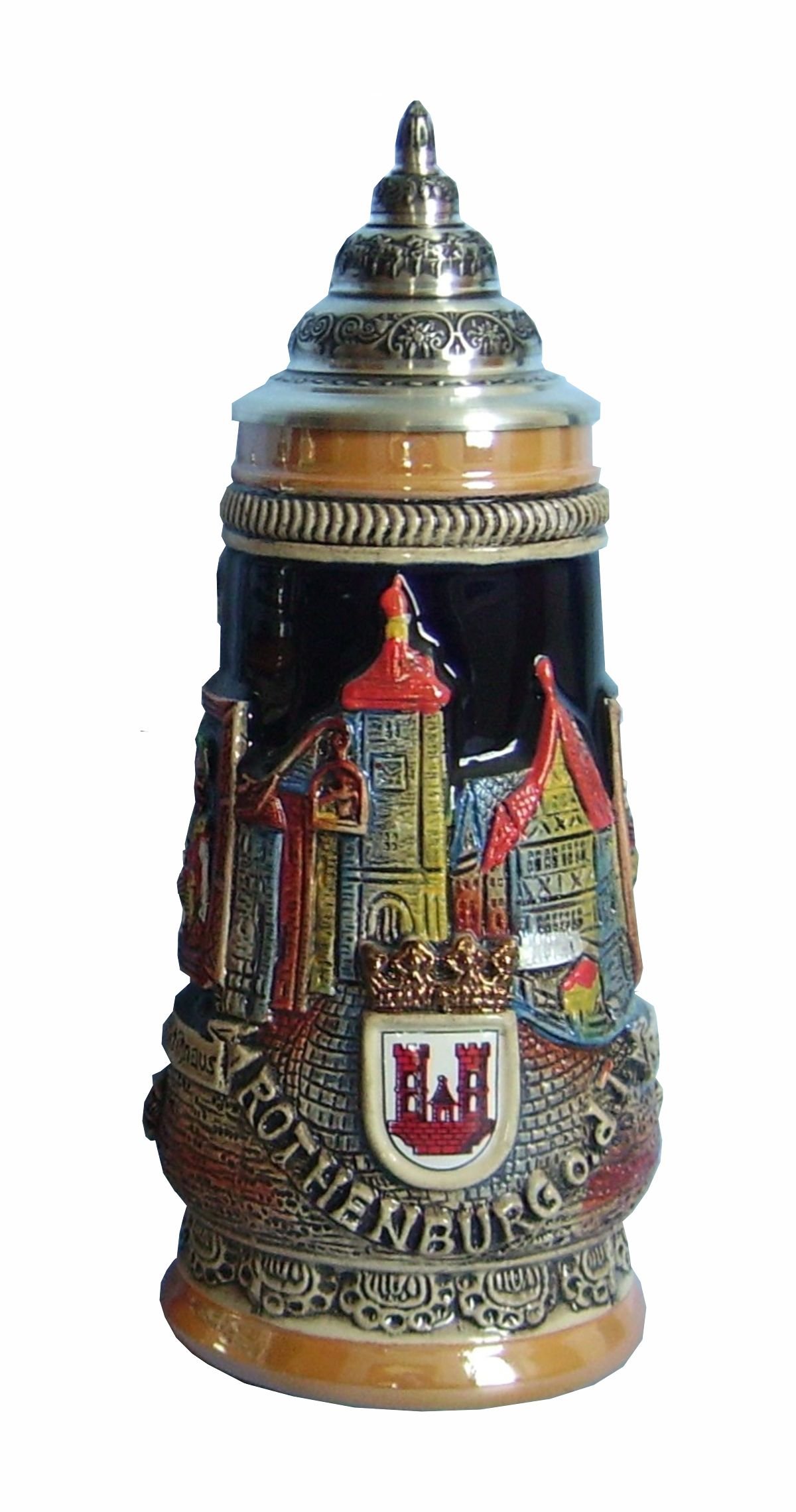 KING Jarra de cerveza alemana Rothenburg, jarra 0,5 litros