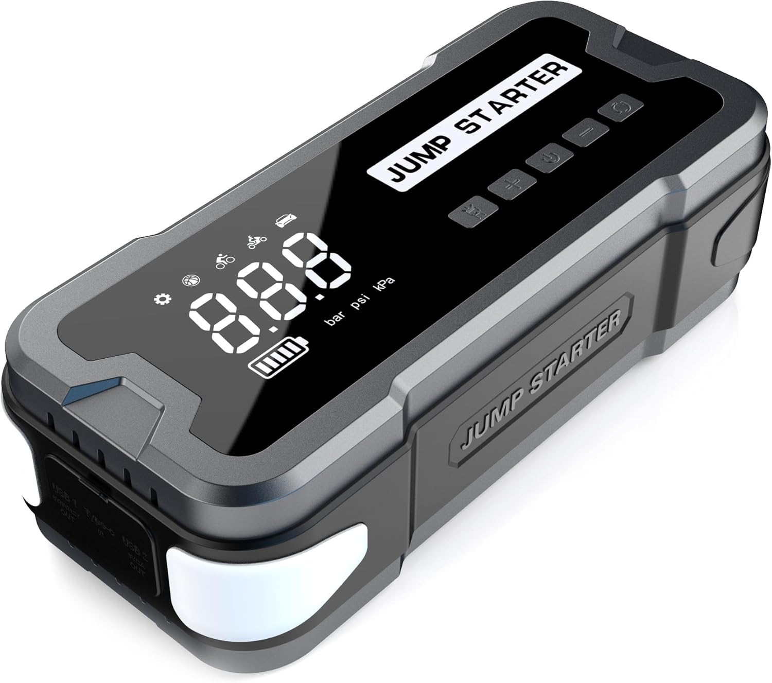 10-in-1 Car Jump Starter 3500A with Air Compressor 150PSI, Portable Battery Booster Pack for 10L Gas/10L Diesel, 24000mAh Power Bank, Emergency Jump Box with LED Lights - Image 2