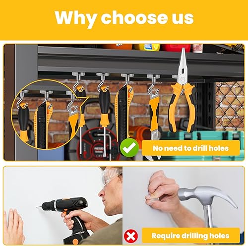 Vista 4 de DIYMAG - Ganchos magnéticos fuertes y resistentes, 25 libras de capacidad, para crucero, aula, refrigerador, cabañas, parrilla, cocina, garaje