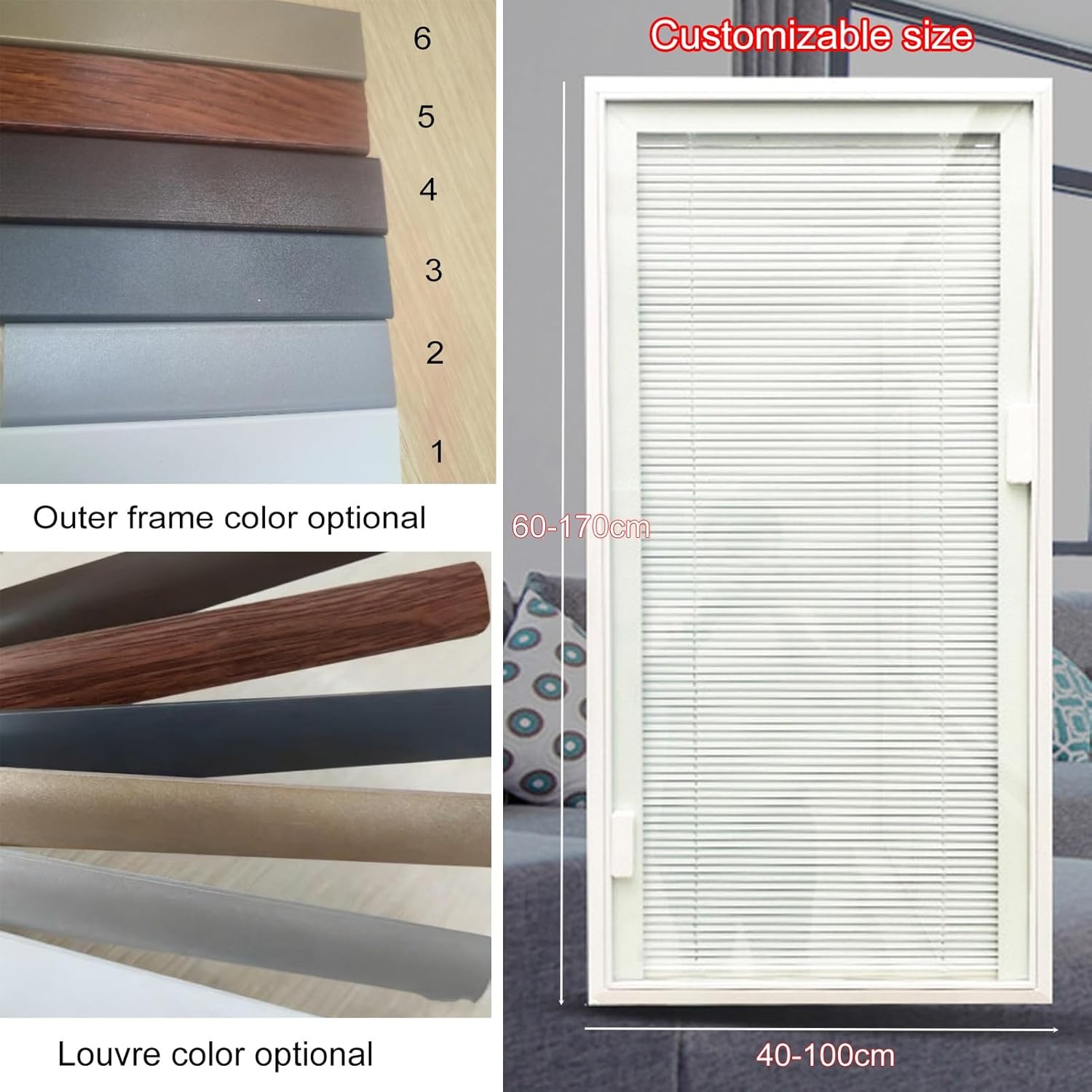 Customizable Magnetic Window, Aluminum Shed Service Window Blackout, Light Control Bathroom Privacy Window for Home Indoor