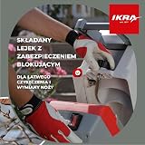 IKRA Rozdrabniacz do gałęzi elektryczny IMH 2500, 2 zapasowe noże, okulary | Worek na ścinki o pojemności 45 l, silnik o