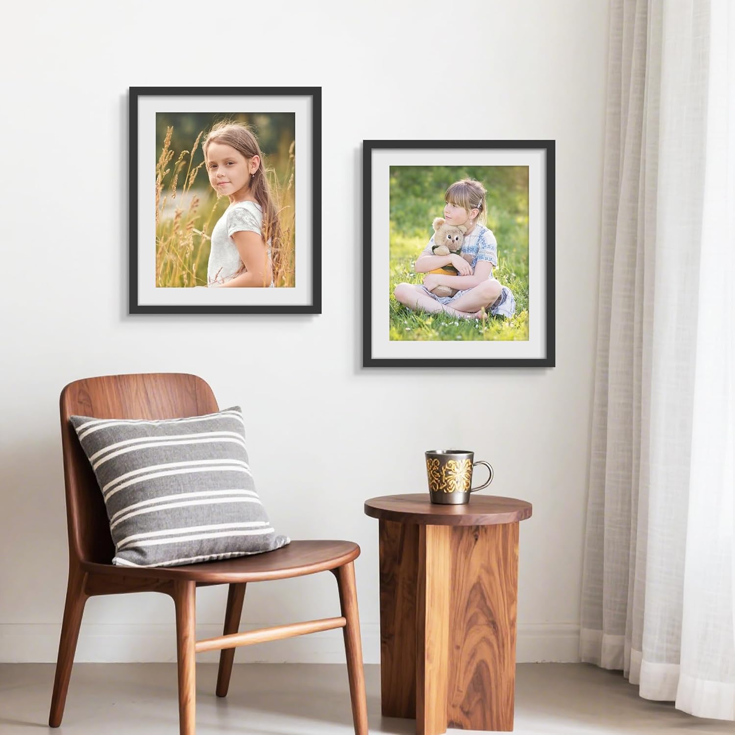 Picrit 20x24 Picture Frame 3 Pack, Black Poster Frame, Display Poster 16 x 20 with Mat or 20 x 24 without Mat for Horizontal or Vertical Wall Mounting