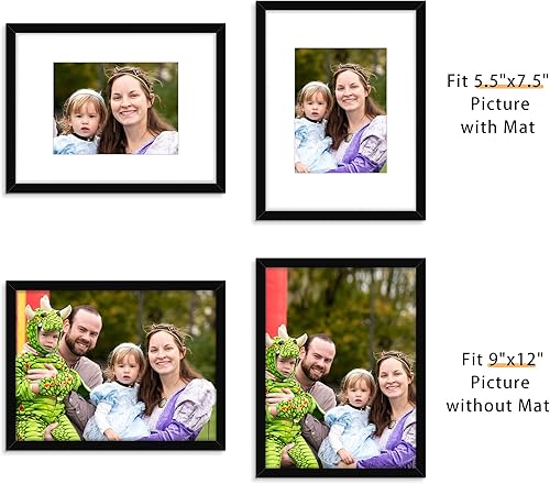 Miniatura 115 de Picrit - Juego de 12 portarretratos de 5 x 7 pulgadas para colgar en la pared o exhibir sobre una mesa, para fotos de 4 x 6 con paspartú o 5 x 7