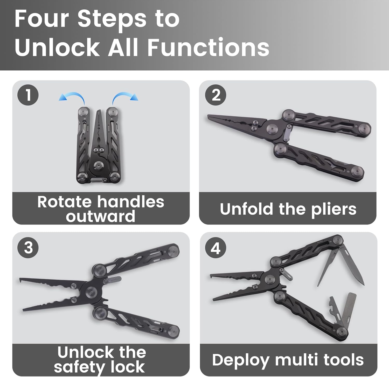 Pristis Multi-Function Fishing Tools Combination, Multitool Pocket Pliers & UTA III Metal Hook Remover Tool, A Neat Option for Angler