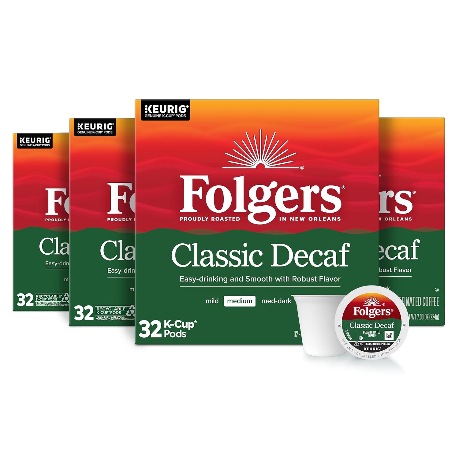 Folgers 100 Percent Colombian Decaf Single Serve K-cup Pods For Keurig brewers, 96 Count image 5