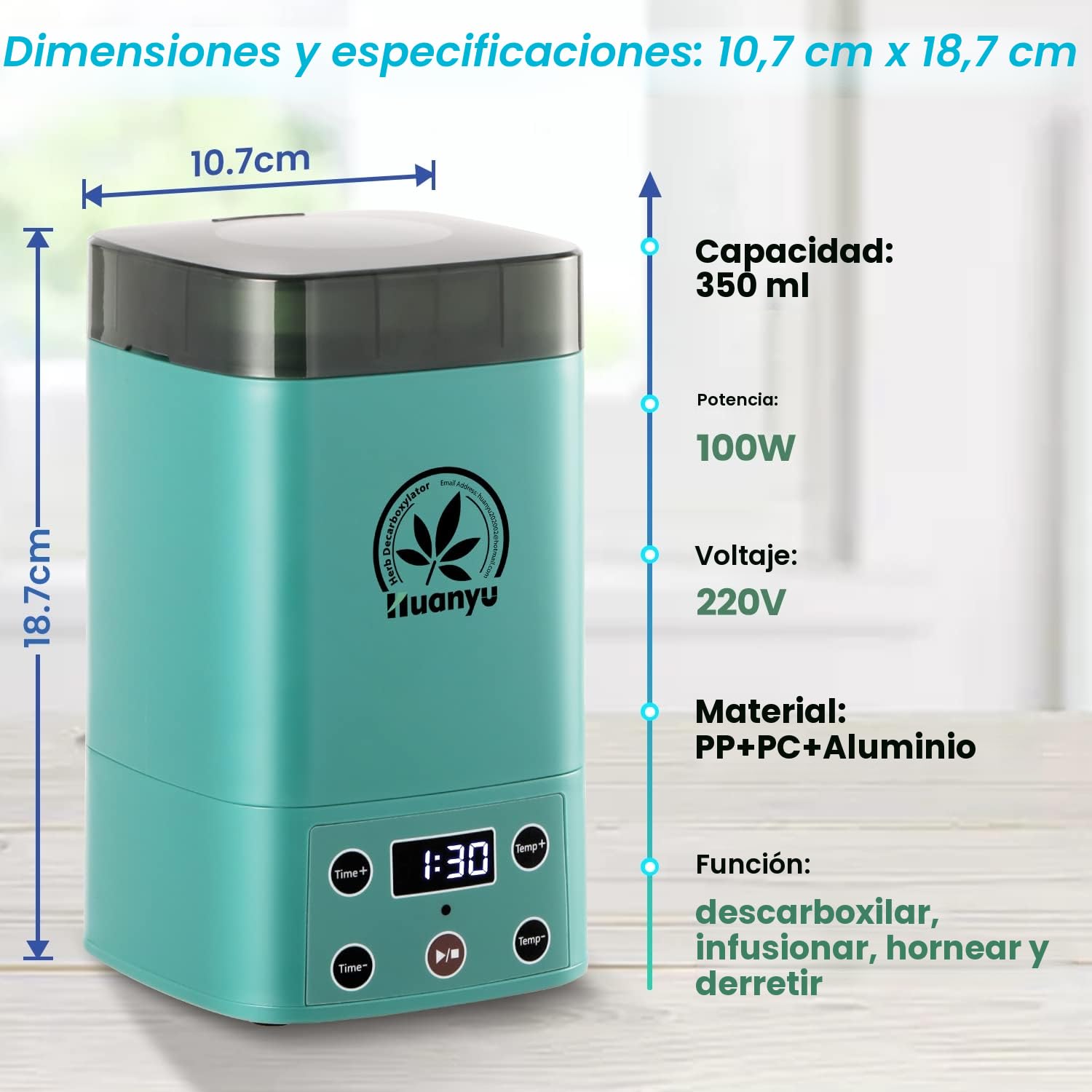 Huanyu Decarboxylator für Kräuter Kräuteröl Infusionsmaschine Butteröl Infuser