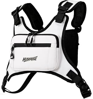 Sports Chest Bag For Men Women, Water Resistant Lightweight Front Chest Pack, Running Vest Bag With Built-In Phone Holder & Extra Storage For Workouts, Running, Cycling