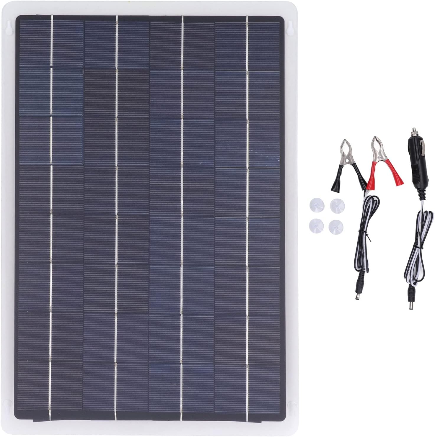 12V Solar Battery Charger Efficient MPPT Charging Controller IP67 Solar Panel Maintainer for Car Boat RV Lawn Mowers (20W)