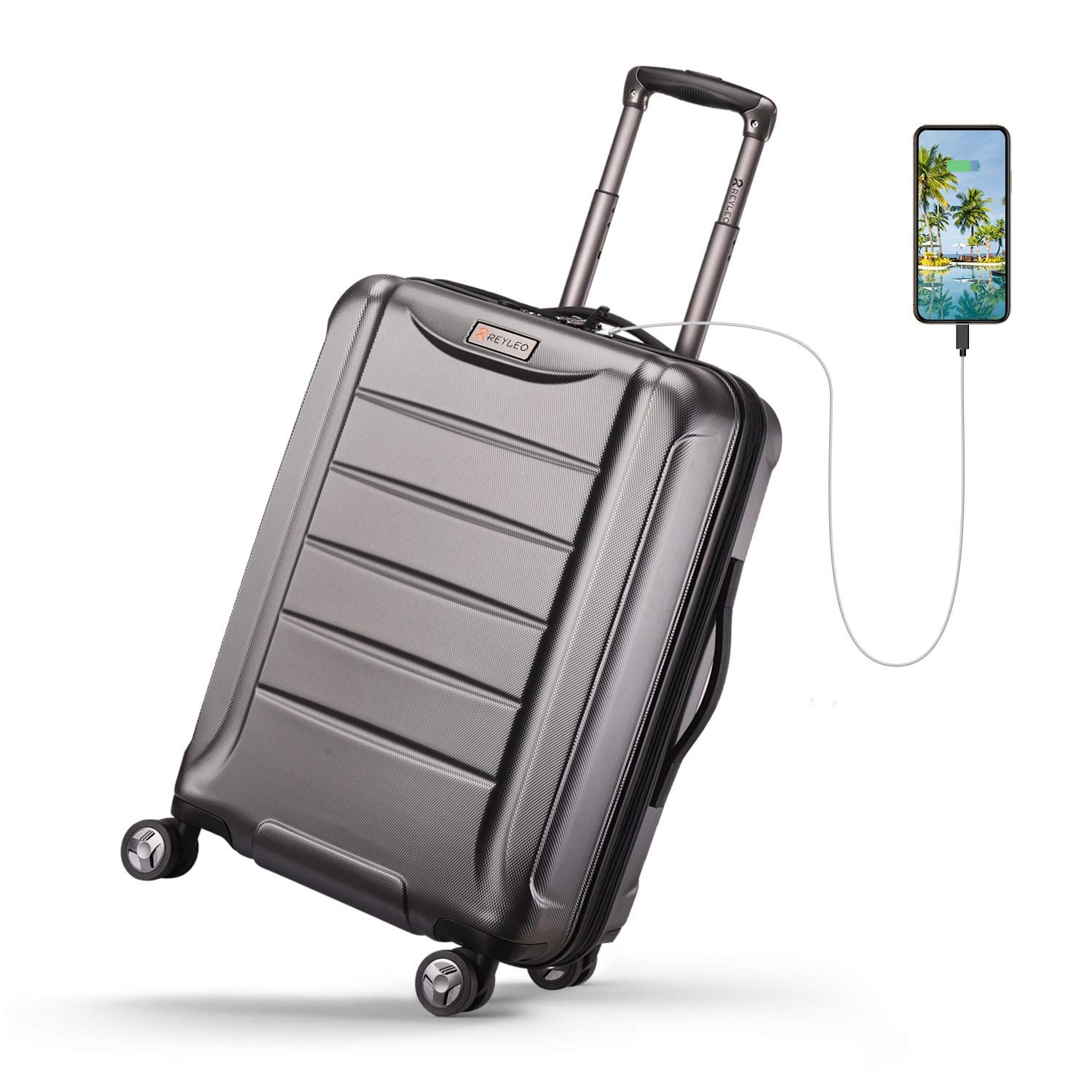 suitcase with charging port