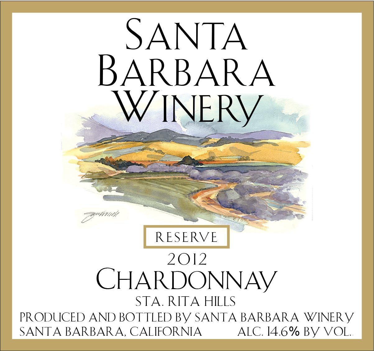 2015 Santa Barbara Winery Chardonnay, Santa Barbara County 750 mL Wine