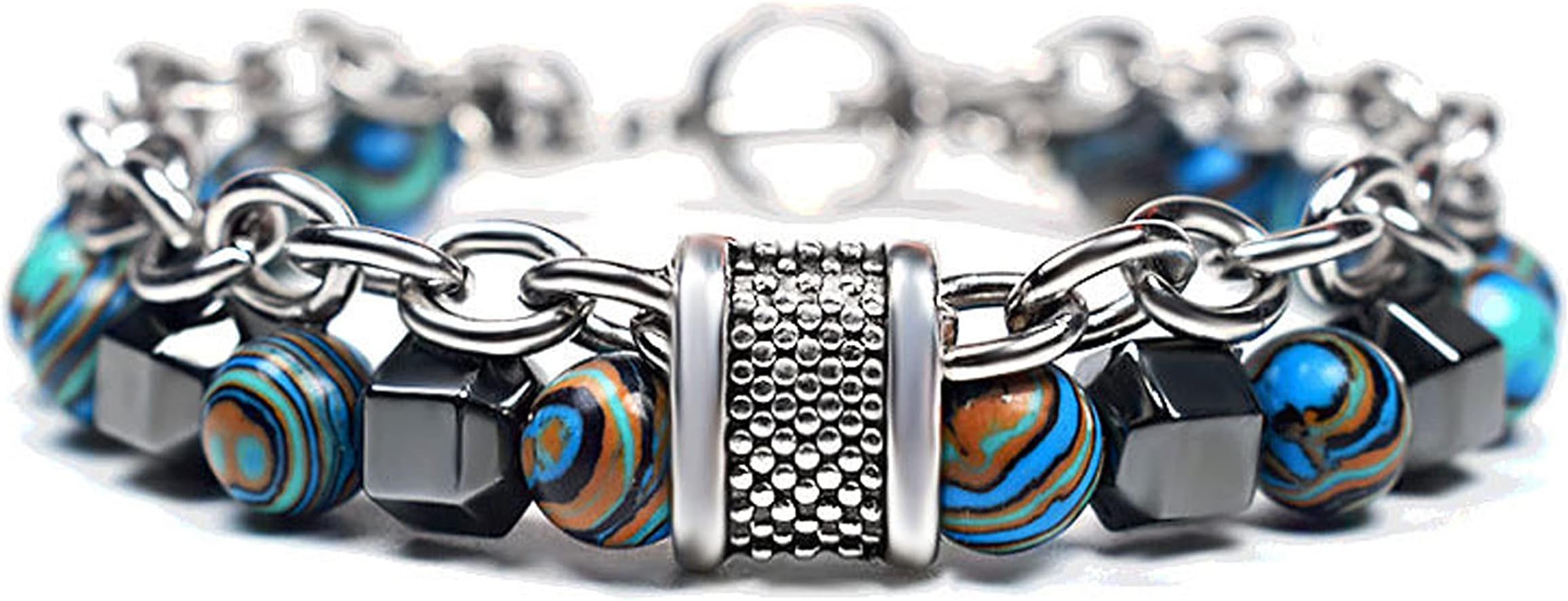 Stylish Boys Bracelet Stainless Steel Beads Silver Chain Bracelet For Men Boys Mens Jewellery Bracelets Mens Accessories