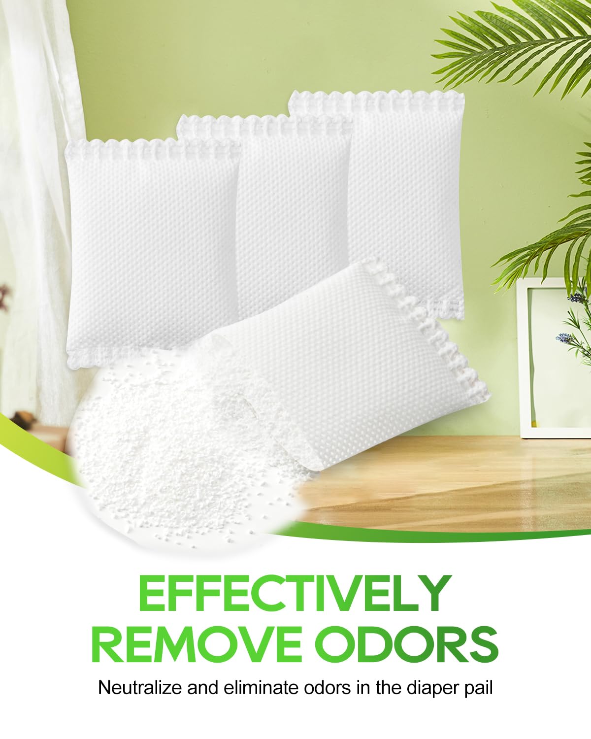 2" Diaper Pail Deodorizer Odor Absorber Compatible with Munchkin Arm and Hammer Diaper Pail, 10 Pack