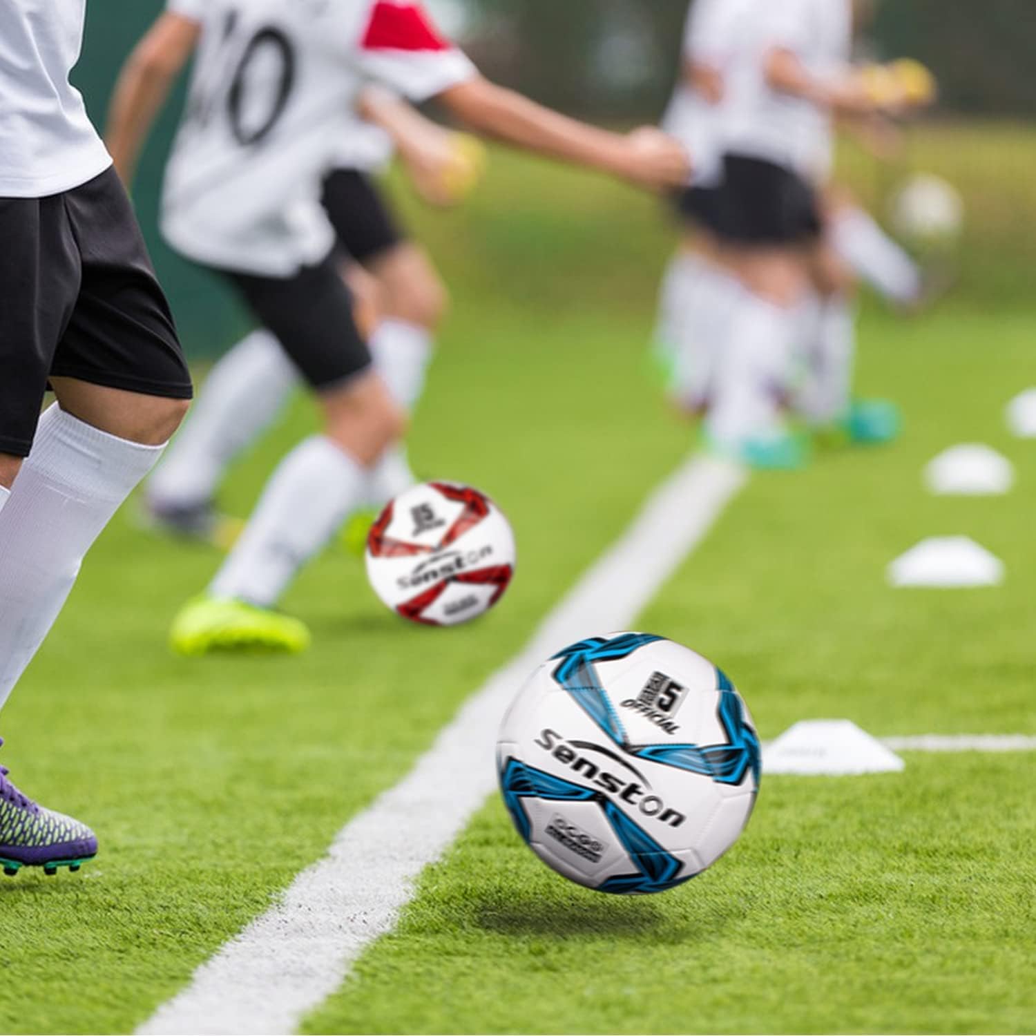 Senston Balón de fútbol Impermeable para Entrenamiento Deportivo, Pelota de Ocio para balones de fútbol, tamaño 4/ tamaño 5