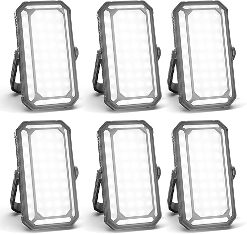 Miniatura 9 de Linterna de camping LED recargable, hasta 120 horas, 10,000 mAh luces de camping portátiles con luz roja y 12 modos de luz, pantalla LCD, regulable