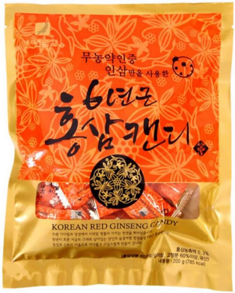 6 Year Old Red Ginseng Candy Using Only Non-Chemical Certified Ginseng 200g / Red Ginseng Concentrate / Red Ginseng Dessert / Health Food / Gift / Snacks / Hard Candy / Parents / Grand Parents /