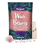 Maxpearl 2.5LB Hard Wax Beads for Hair Removal, Natural Rose Formula - Brazilian Waxing, Sensitive Skin, Face, Underarms, Legs, Back, Chest and More, with 20 Wax Sticks, Pink