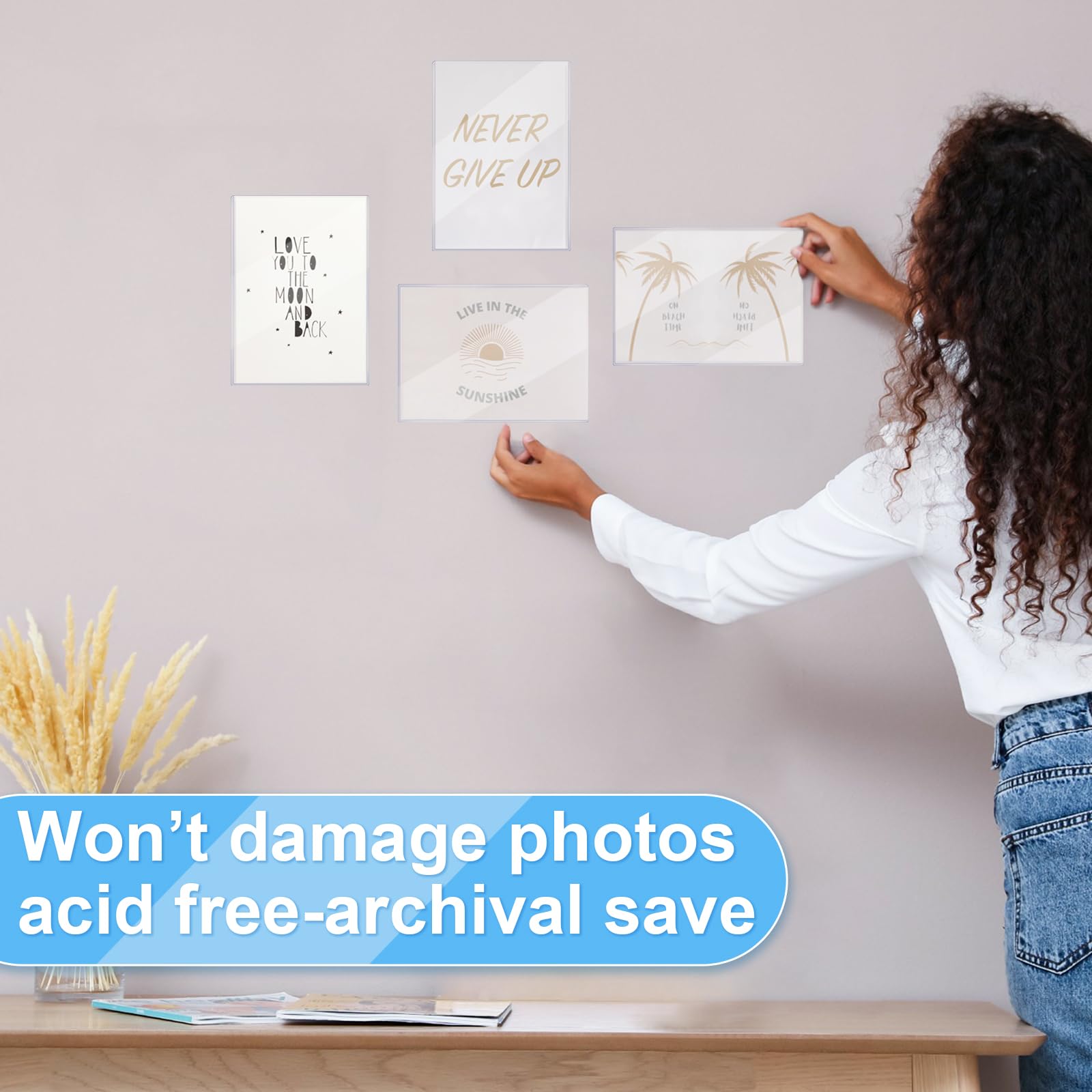 Teling 150 fundas rígidas de plástico duro para tarjetas de fotos de 5 x 7 pulgadas, protector de tarjetas de fotos, fundas de plástico transparente para fotos, álbumes, tarjetas de ídolos