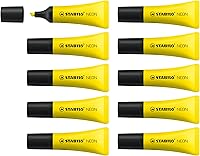 Vista 1 de Resaltador STABILO NEON - Paquete de 10 - Amarillo