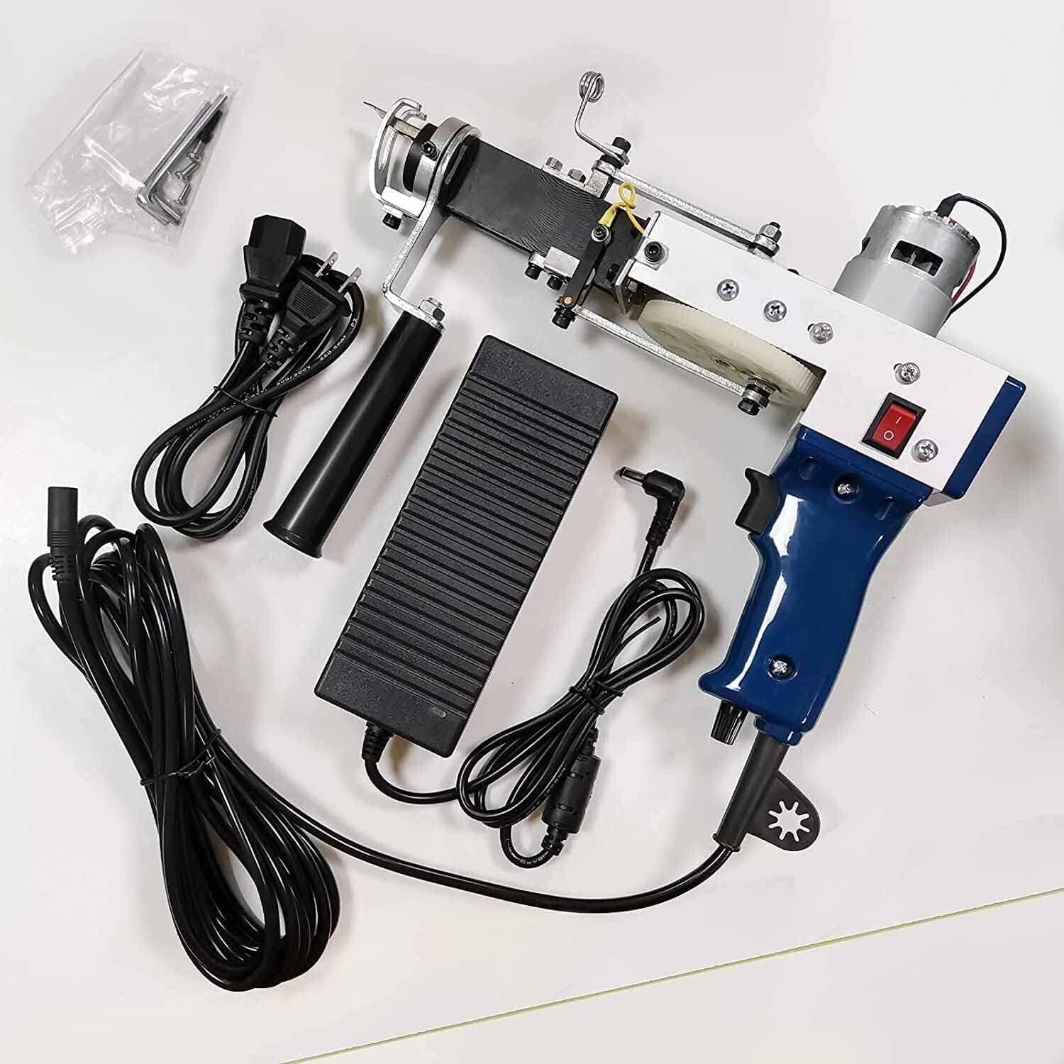 Carpet Tufting Gun Kit 2-in-1 Electric Loop & Cut Pile Rug Tufting Gun with Accessories, Adjustable Speed & Pile Height