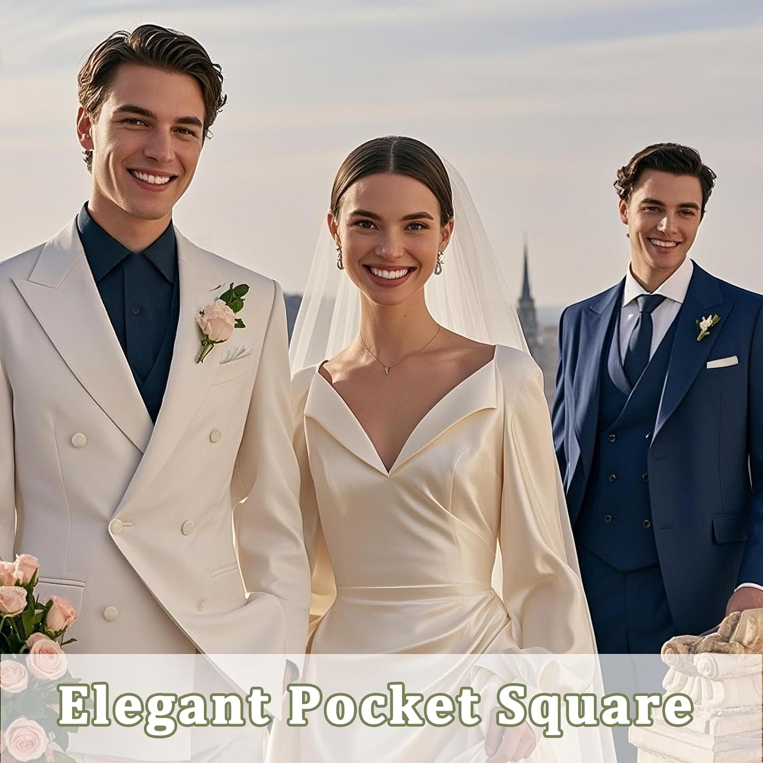 Pattern Pocket Squares for Men Solid Color Mens Handkerchiefs