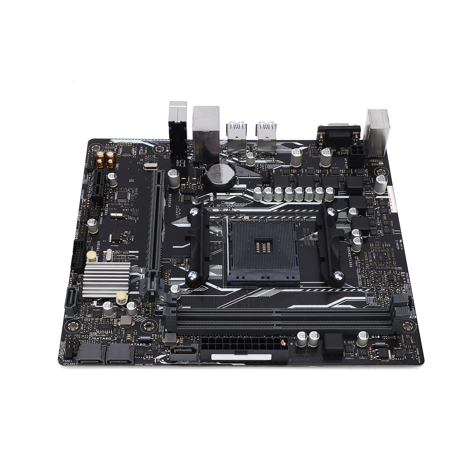Placa Base A320M F Micro ATX, Zócalo AM4 Compatible con APU Ryzen R3 R5 R7 Athlon de Primera, Segunda y Tercera Generación, 2 Ranuras DIMM DDR4 de hasta 32 GB a 3200 MHz