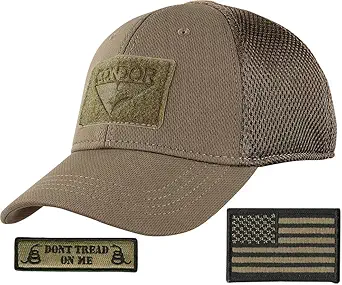 Condor Mesh Fitted Tactical Cap Bundle (USA/DTOM Patches)