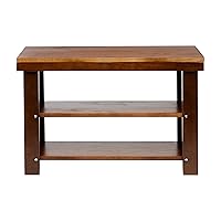 Amazon Basics Panca portaoggetti da ingresso, in legno di pino massiccio