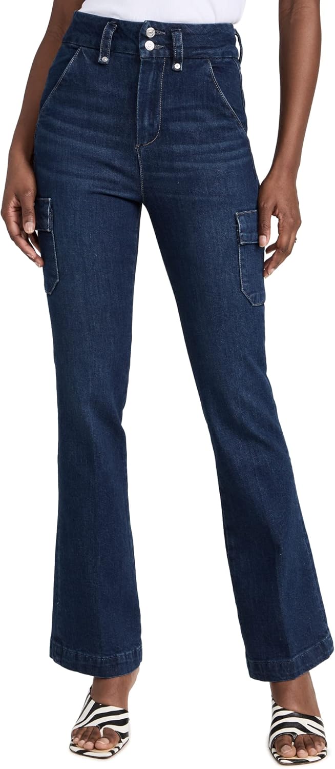 PAIGE Women's Dion 32" Jeans with Cargo Pockets