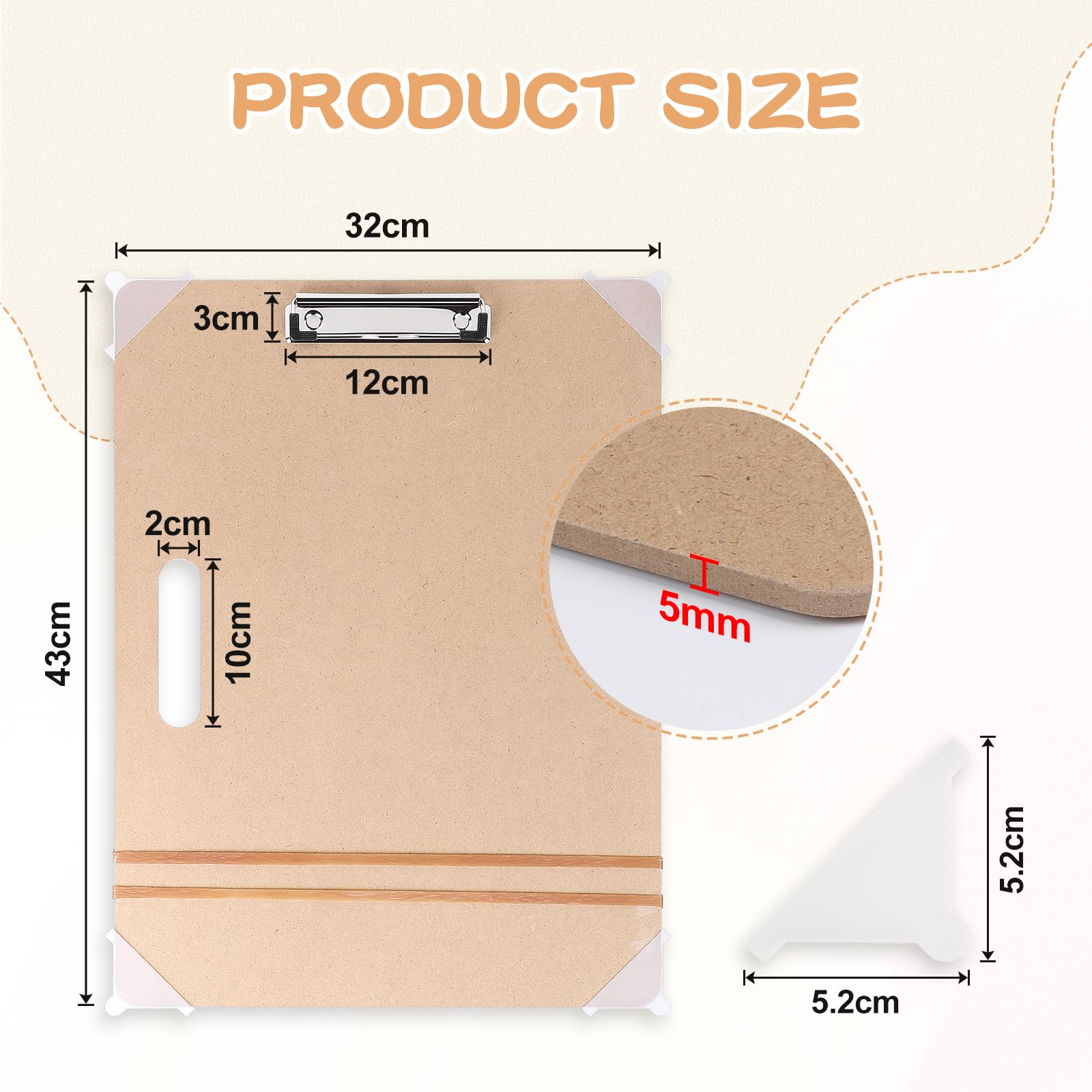 Support Papier Artiste Planche à Dessin Bois CPROSP 43x32 Cm - Porte-Bloc Avec Clip Acier Et Protections Coins Porte-bloc Bois Avec Poignée Support Papier Artiste Planche à Dessin Bois CPROSP 43x32 Cm - Porte-Bloc Avec Clip Acier Et Protections Coins Porte-bloc Bois Avec Poignée
