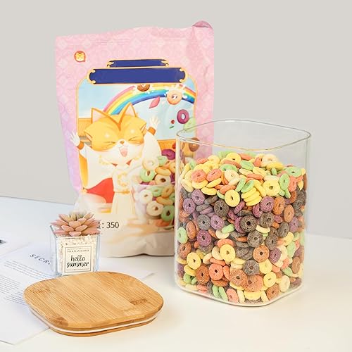 Miniatura 6 de Liuruiyu Juego de 2 tarros de vidrio para almacenamiento de alimentos, 150 unidades, recipientes de vidrio transparente para alimentos con tapa de