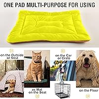 Vista 125 de Dog Bed Mat Soft Comfortable Anti-Slip Bottom Pet Mat Washable Cat Kennel Crate Pad for Small Medium Large Pets 18x24in Hot Pink Beige