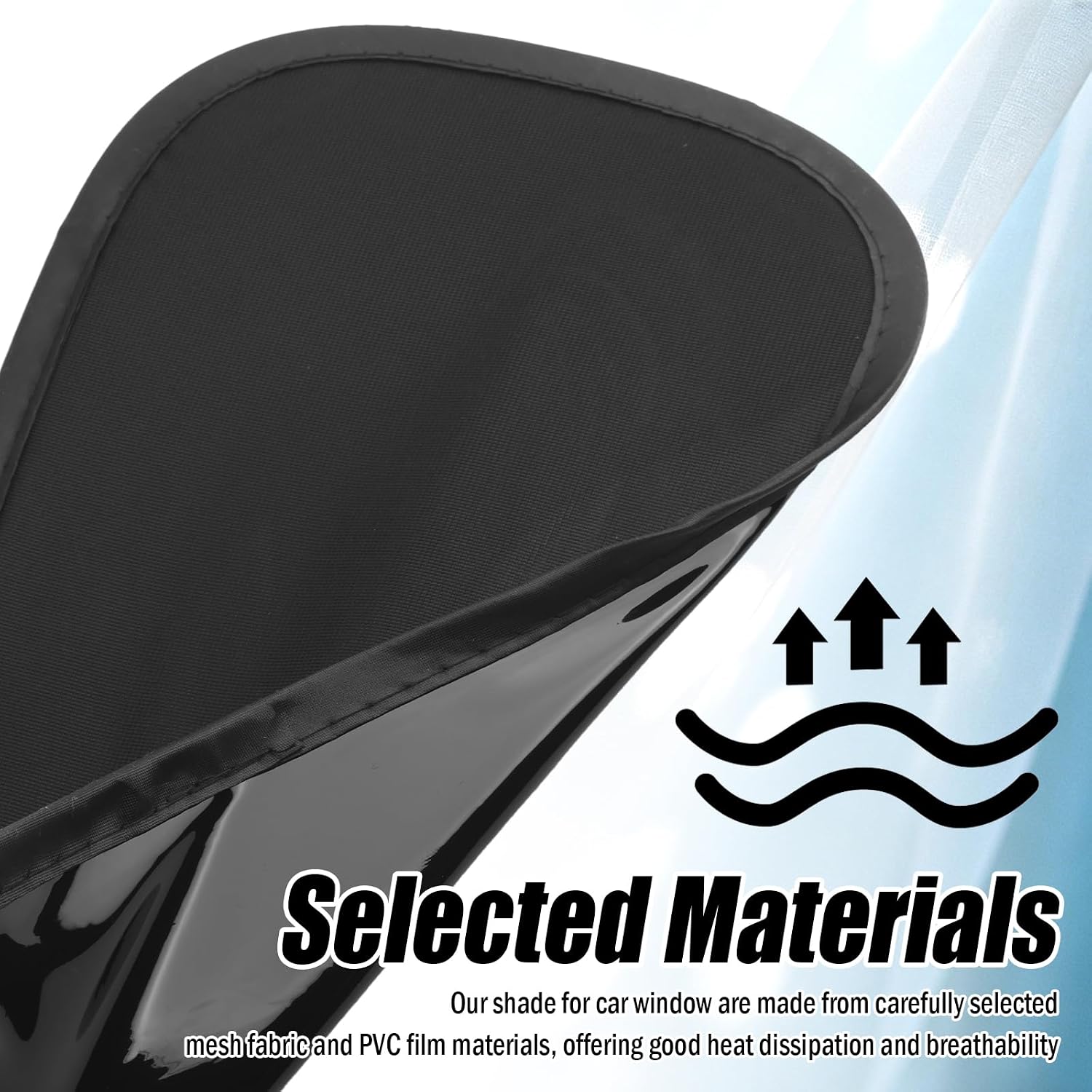 2PCS 14.76"×7.08" Car Window Shades for Side Window & Windshield,Static Cling Sun Shade for Car Windows Blocks Sunlight & Glare,Universal Windows Sun Shade for Cars,SUVs